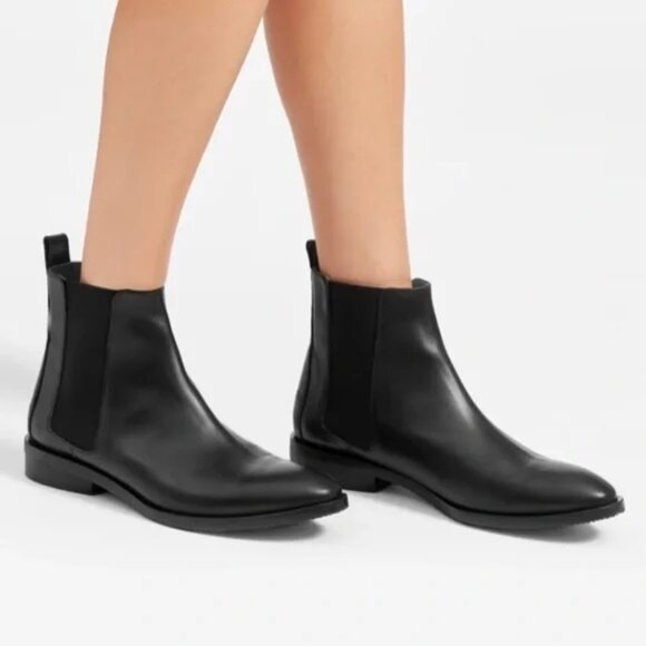 Everlane The Modern Chelsea Boot Black Leather Size 7 - Picture 9 of 16